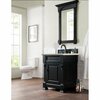 James Martin Vanities Brookfield 26in Single Vanity, Antique Black w/ 3 CM Eternal Marfil Quartz Top 147-114-V26-AQB-3EMR